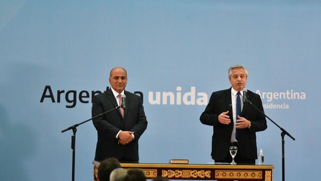 Alberto Fernández toma juramento a los nuevos integrantes del Gabinete. (Foto: Federico López Claro)