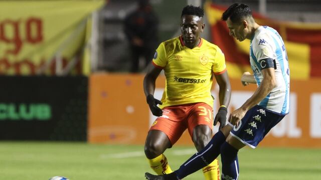 Sigali, el capitán de Racing, en Quito, por Copa Libertadores. (Prensa Racing)