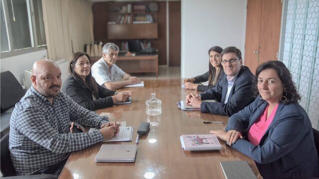 Representantes de la Asociación del Magisterio de Santa Fe (Amsafe) se reunieron con el ministro de Educación provincial José Goity.