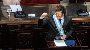 El presidente Javier Milei inauguró por primera vez las sesiones ordinarias del Congreso (Foto: Federico López Claro)