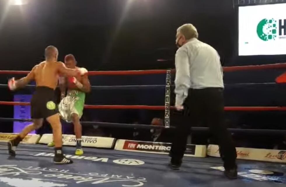 Video: un boxeador terminó con sedación farmacológico después de una pelea en Oncativo