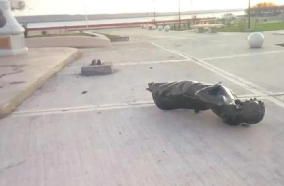 Descubrieron al responsable de destruir la estatua de Cristina Kirchner en Río Gallegos