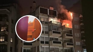 El dramático escape del departamento en llamas en Nueva Córdoba.