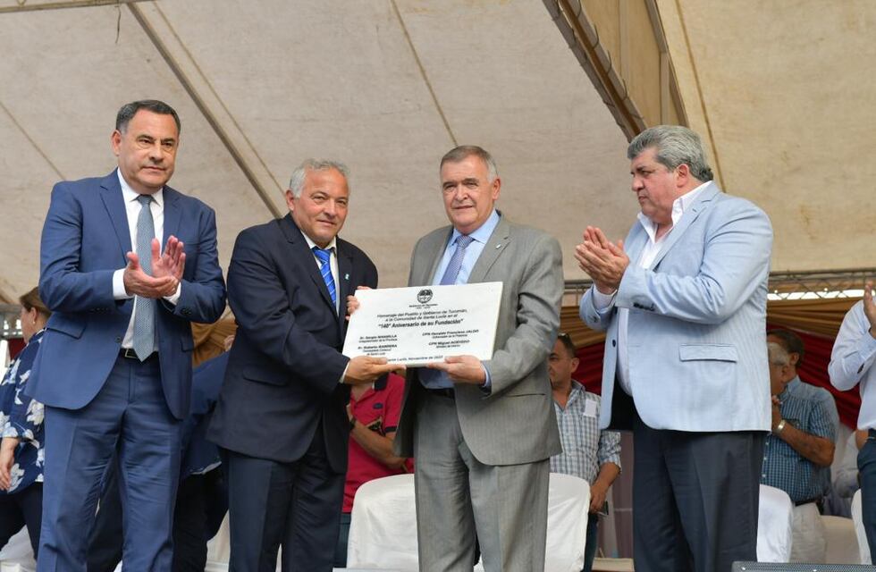 Jaldo participó en los festejos por los 140 años de la fundación de Santa Lucía