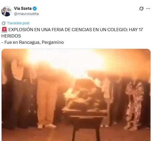 La explosión habría dejado un total de 17 heridos.