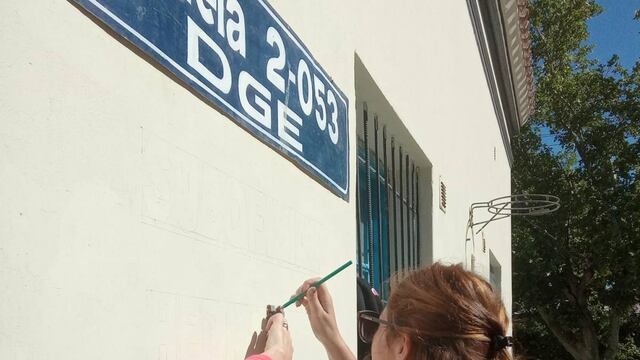 La escuela de Villa Atuel le rinde homenaje a los submarinistas del ARA San Juan y le impone el nombre de Hernán Rodríguez.