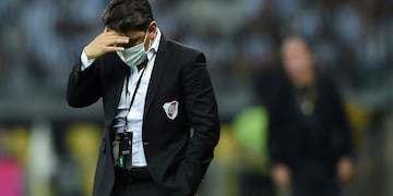 Marcelo Gallardo y sus inconvenientes para el duelo ante Independiente.