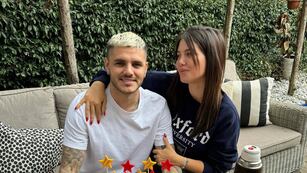 El rosarino celebró con los colores de su club.