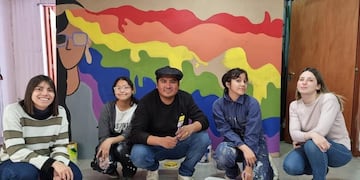 Muraleada en Ushuaia por el Día de los Derechos Humanos