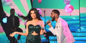 El descuido de Charlotte Caniggia en el Cantando 2020.