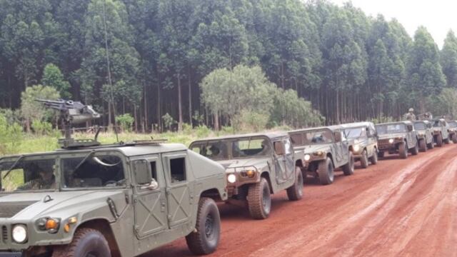 Ejército Argentino realiza entrenamiento militar en Puerto Iguazú.