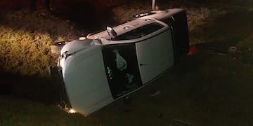 Tres niños están internados tras el vuelco en Tandil.