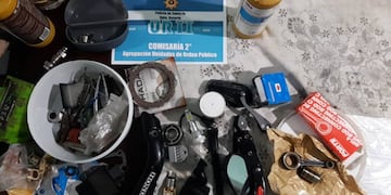 Parte de lo secuestrado en zona sudoeste