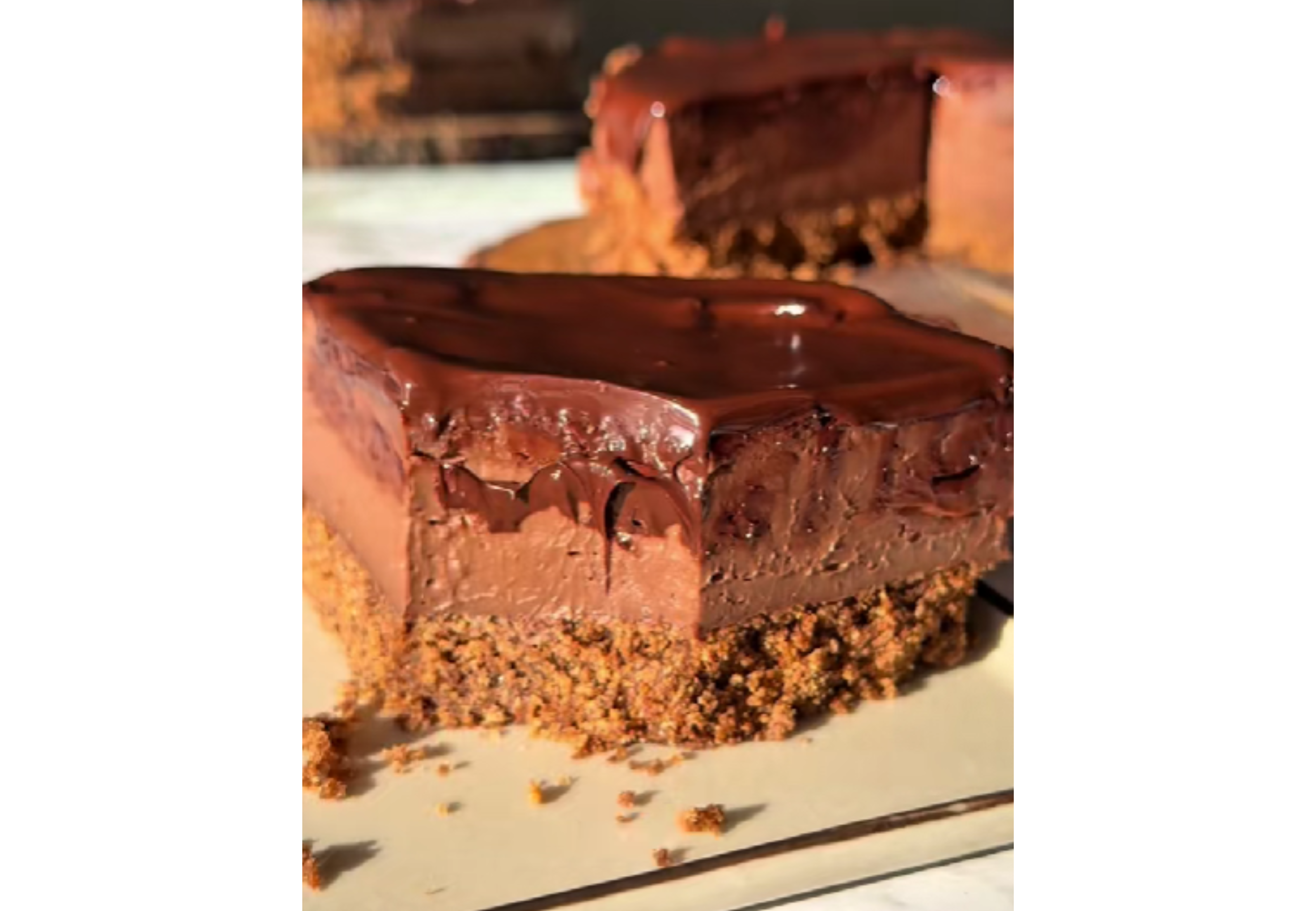 Así de cremoso queda el cheesecake.