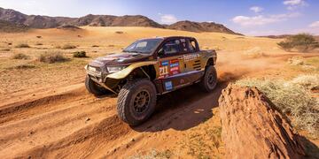 Guillaume De Mevius, ganador con Toyota de la primera etapa del Dakar 2024.E