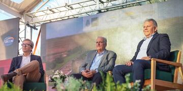 John Boretto UNC, Luis Pagani Arcor y el intendente Gustavo Benedetti CESA Arroyito