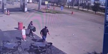 La cámara de seguridad que localizó al pequeño de Monte Maíz en Corrientes.