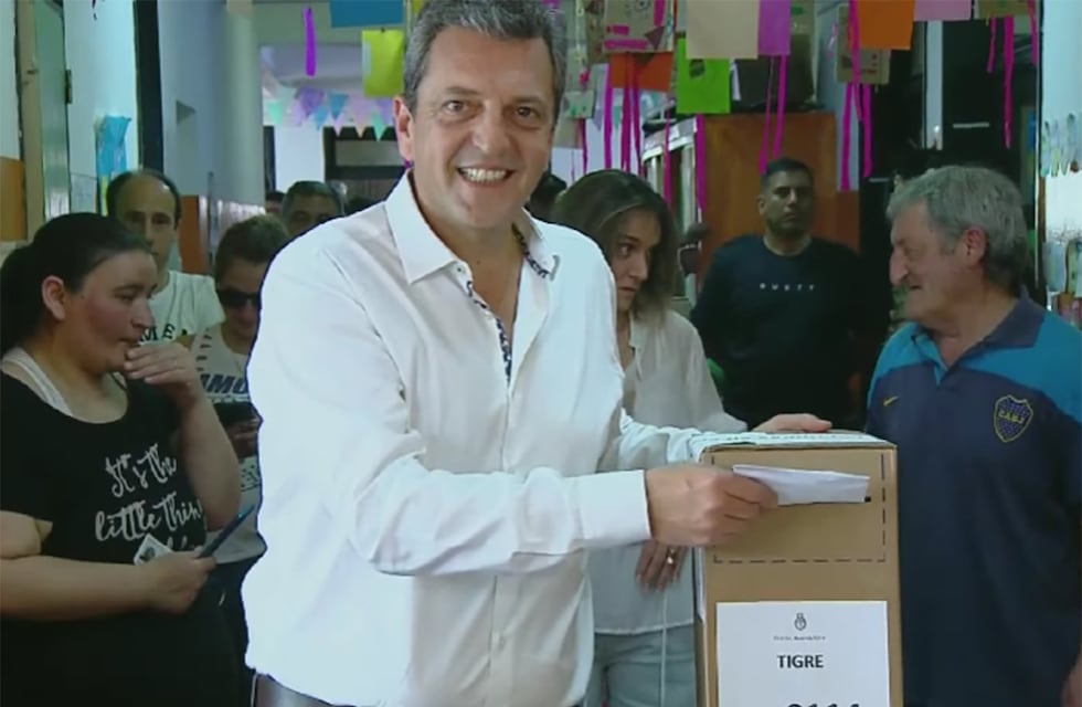 Votó Sergio Massa: “El lunes la Argentina sigue”