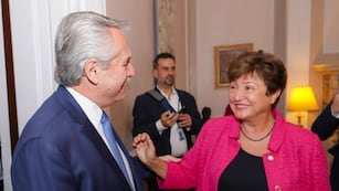 Alberto Fernández y Kristalina Georgieva. Foto: Presidencia