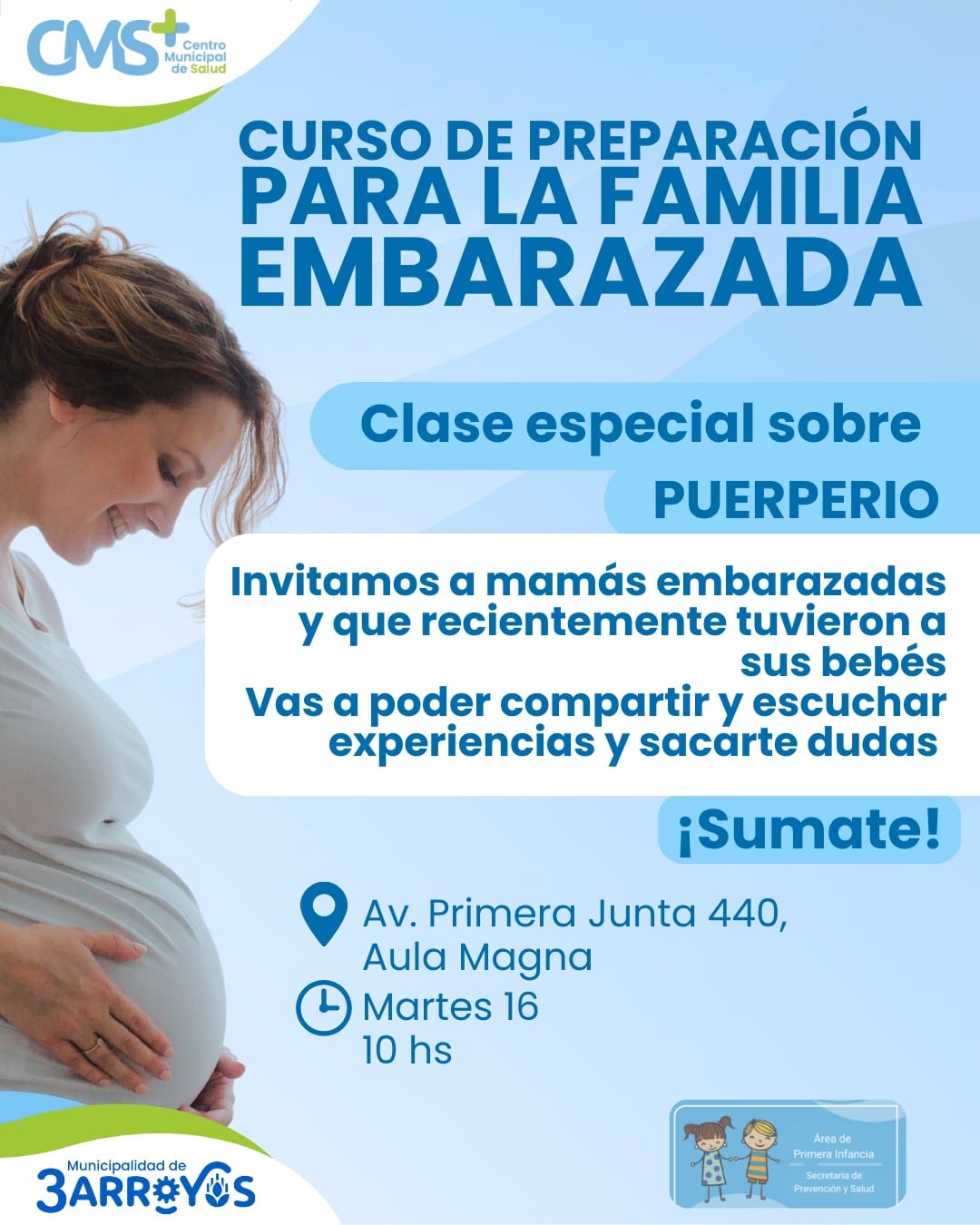 Hablemos de puerperio: un encuentro entre mamás y futuras mamás en el Centro de Salud de Tres Arroyos