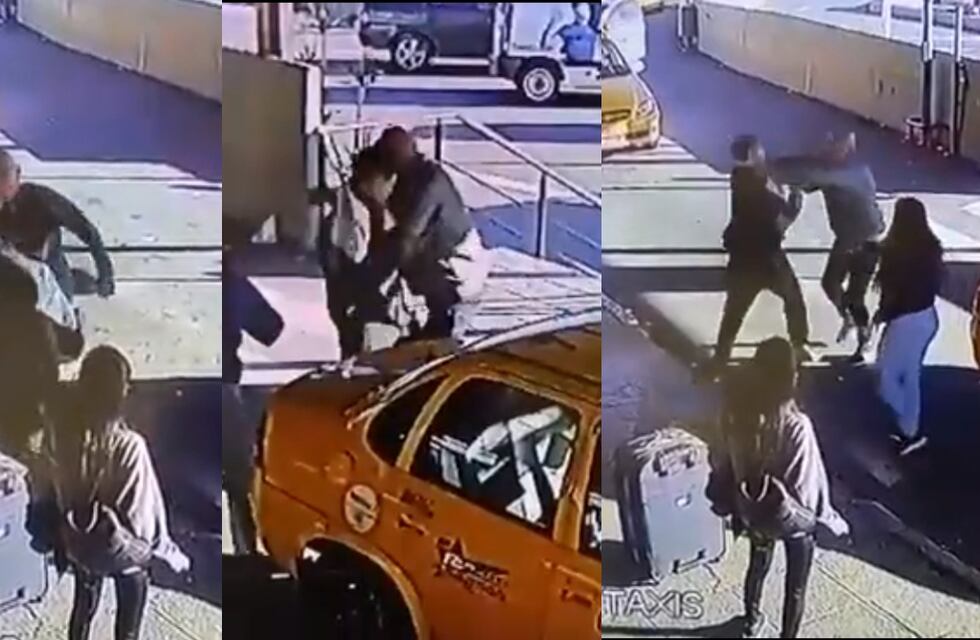 Video: un taxista y un pasajero, a las trompadas limpias en la terminal de ómnibus de Córdoba