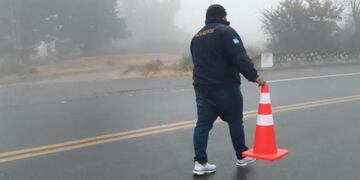 Por el congelamiento de la cinta asfáltica se determinó el corte preventivo de la Ruta Provincial 307