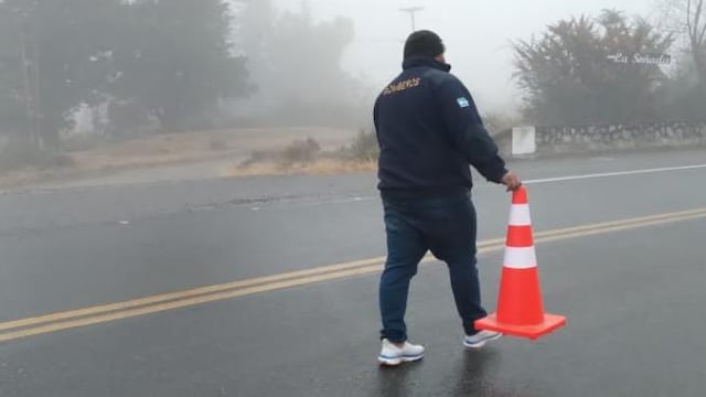 Por el congelamiento de la cinta asfáltica se determinó el corte preventivo de la Ruta Provincial 307