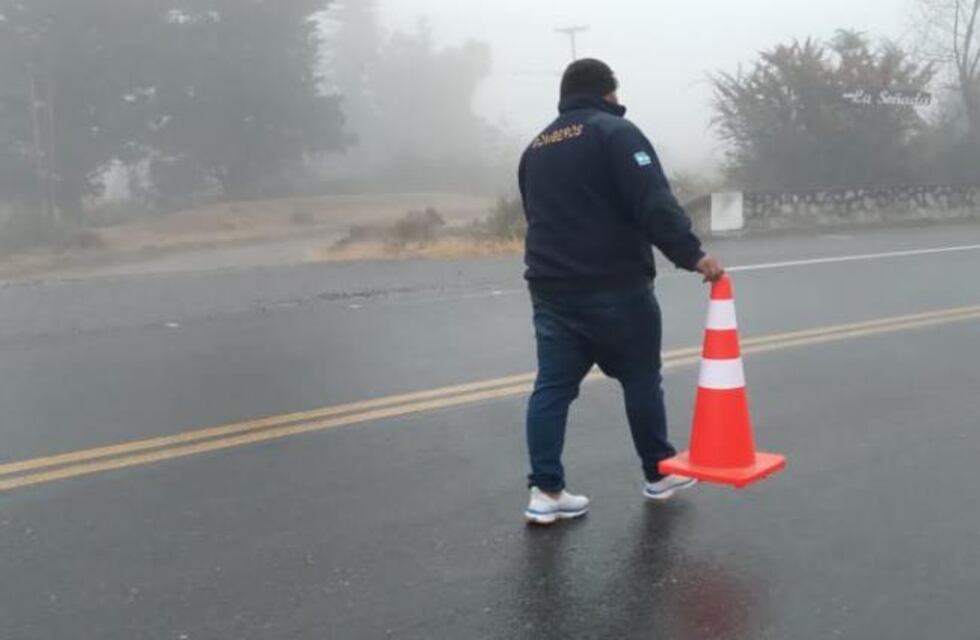 Por el congelamiento de la cinta asfáltica se determinó el corte preventivo de la Ruta Provincial 307