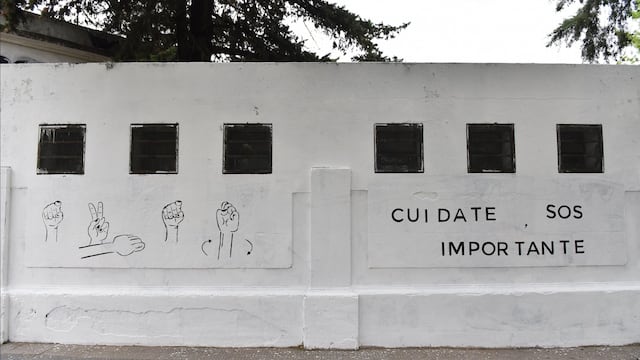 Mural en la Escuela Secundaria N° 70.