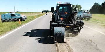 Trabajos de reparación en la Ruta Nacional Nº 3 a la altura de Tres Arroyos