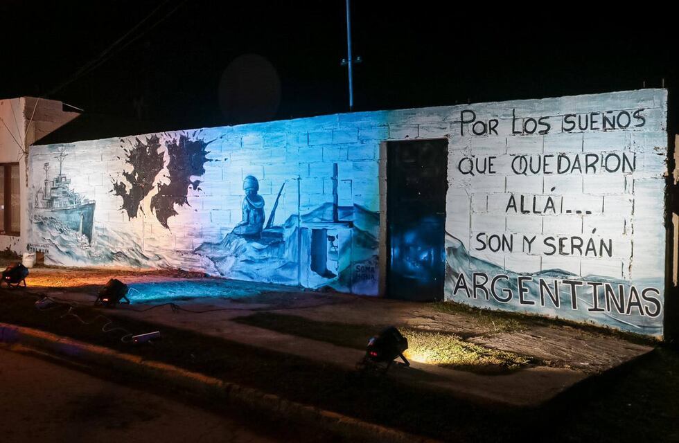 Realizaron mural homenaje a los “Heroes de Malvinas” en Tolhuin