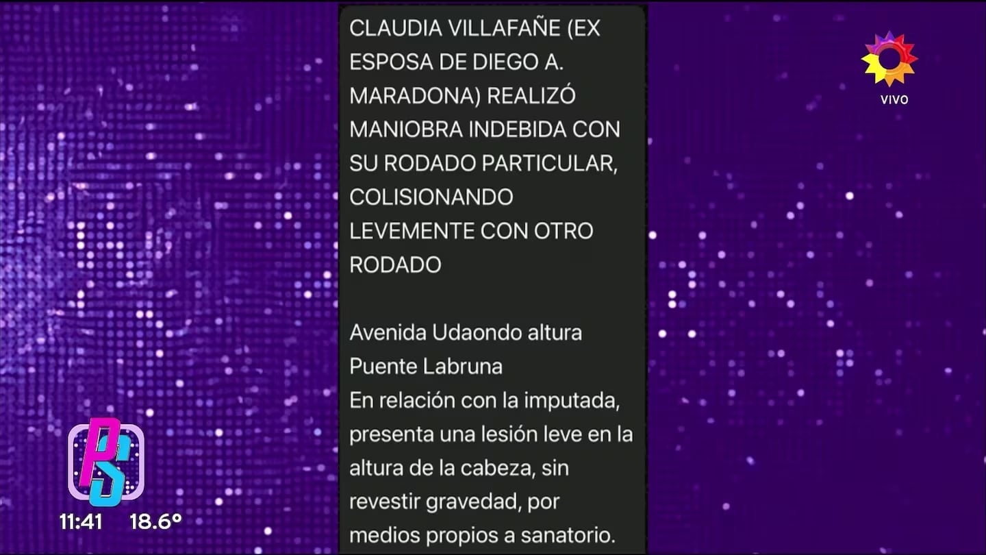 Claudia Villafañe chocó con su auto en Núñez: qué se sabe hasta el momento