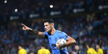 El goleador Lucas Passerini, una baja sensible para Belgrano.