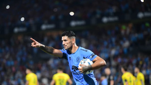 El goleador Lucas Passerini, una baja sensible para Belgrano.