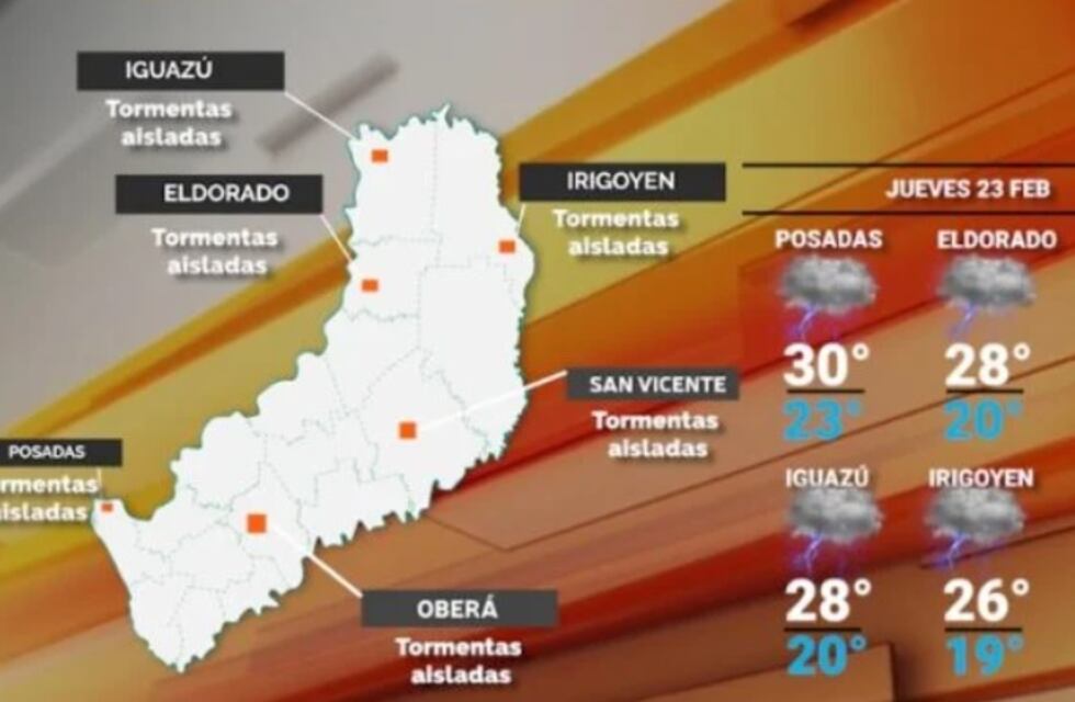 Este jueves llegan las lluvias y tormentas a Misiones