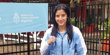 "Voy a cumplir mi sueño". Anunció la cordobesa Dayana Sánchez y compartió su foto vestida con la ropa de la delegación olímpica argentina. (@dayanasanchez515)