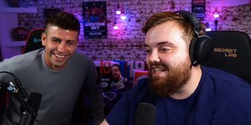 Ibai Llanos y Gerard Piqué en una transmisión en Twitch.