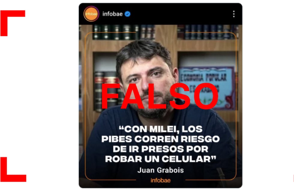 No, Juan Grabois no dijo: “Con Milei, los pibes corren peligro de ir presos por robar un celular”
