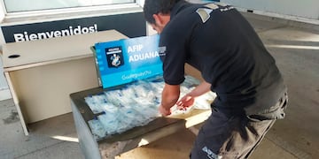 Quiso cruzar la frontera con una valija de semen