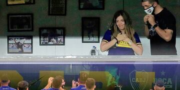 Dalma Maradona en el homenaje de Boca