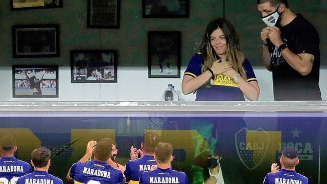 Dalma Maradona en el homenaje de Boca