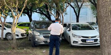 Los inspectores encontraron decenas de vehículos sobre el parque.