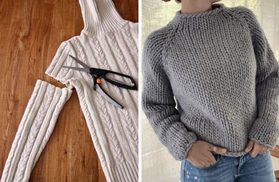 Cómo reciclar buzos viejos y transformarlos en una nueva prenda para este invierno 2025