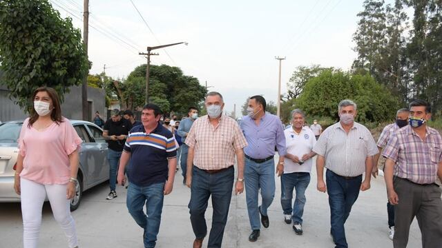 Jaldo recorrió obras en Alberdi.