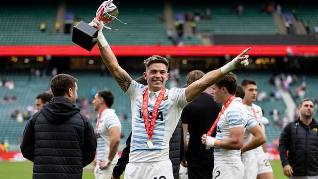 En Londres, Los Pumas 7s cerraron una temporada histórica y se quedaron con el título. (Prensa UAR)
