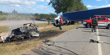 La colisión ocurrió en la avenida padre Luchesse y la Ruta E-53.