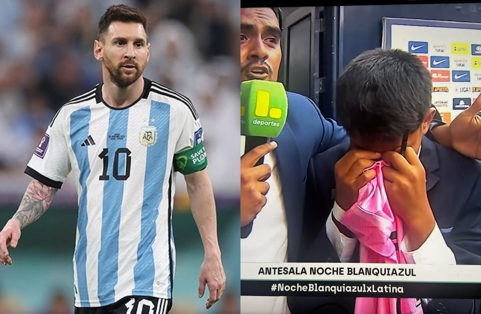 Lionel Messi se detuvo para firmarle la camiseta a Pol Deportes: el joven relator lloró de emoción y conmovió a todos