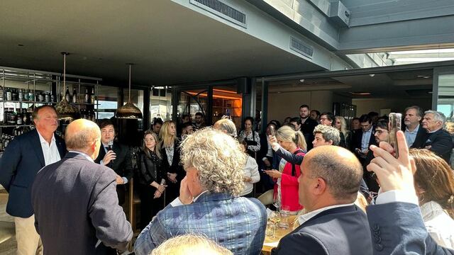 Javier Milei tuvo su propio encuentro con empresarios en Mar del Plata.