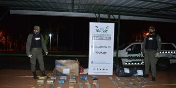 Gendarmería Nacional halló 54 kilogramos de marihuana en Puerto Iguazú. Gendarmería Nacional
