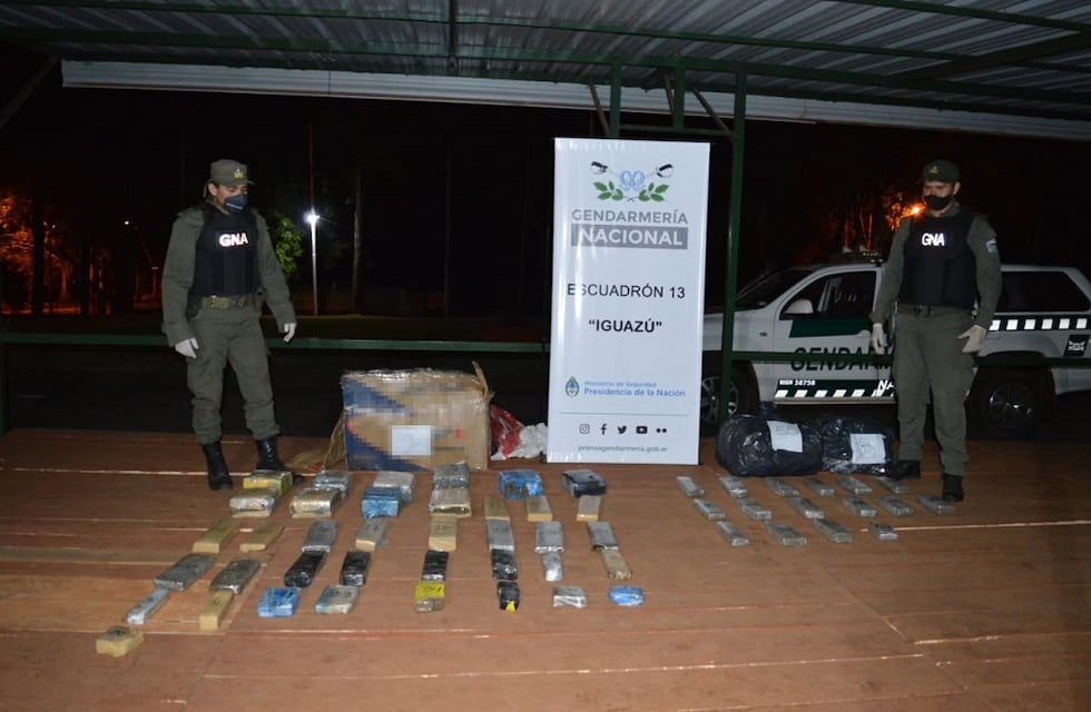 Gendarmería Nacional halló 54 kilogramos de marihuana en Puerto Iguazú